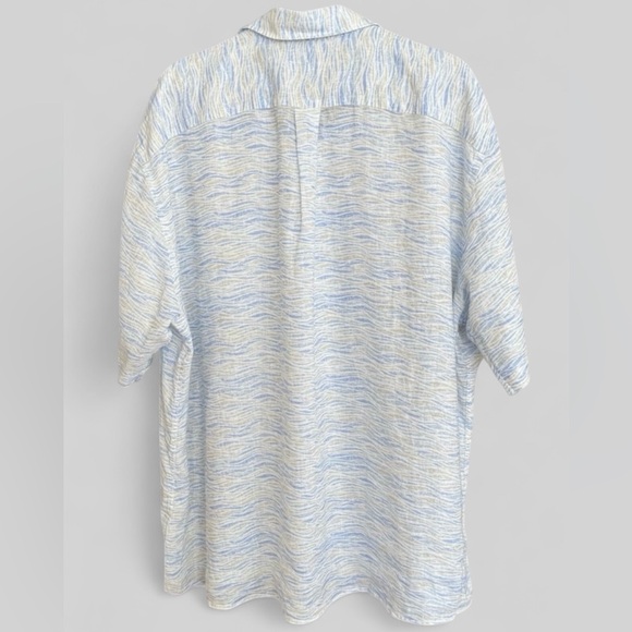 Peter Millar Saltwater Linen Sport Shirt Summer Sky Button Front Men's Size 2XL - Picture 8 of 8